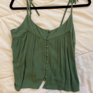O’Neill Army Green Button Up Tank, S